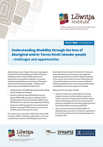 Understanding disability through the lens of Aboriginal and/or Torres Strait Islander people – challenges and opportunities
