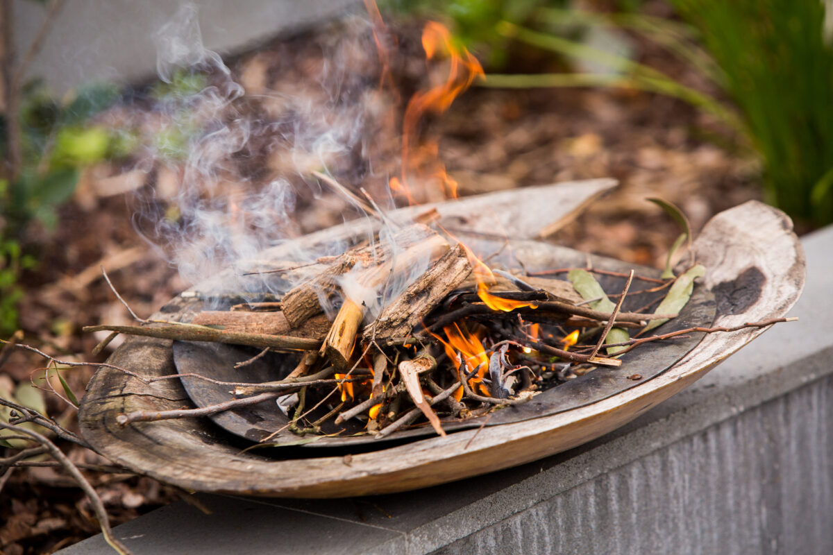 Pic of smoking ceremony